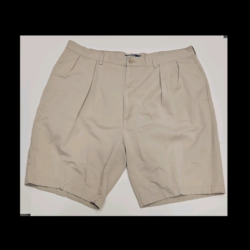 Polo Ralph Lauren Pleated Chino Shorts Men's Beige Cotton 12" Button Pockets